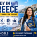 Study in Greece guide for Indian students showing universities, student visa, affordable tuition fees, and work rights in Greece