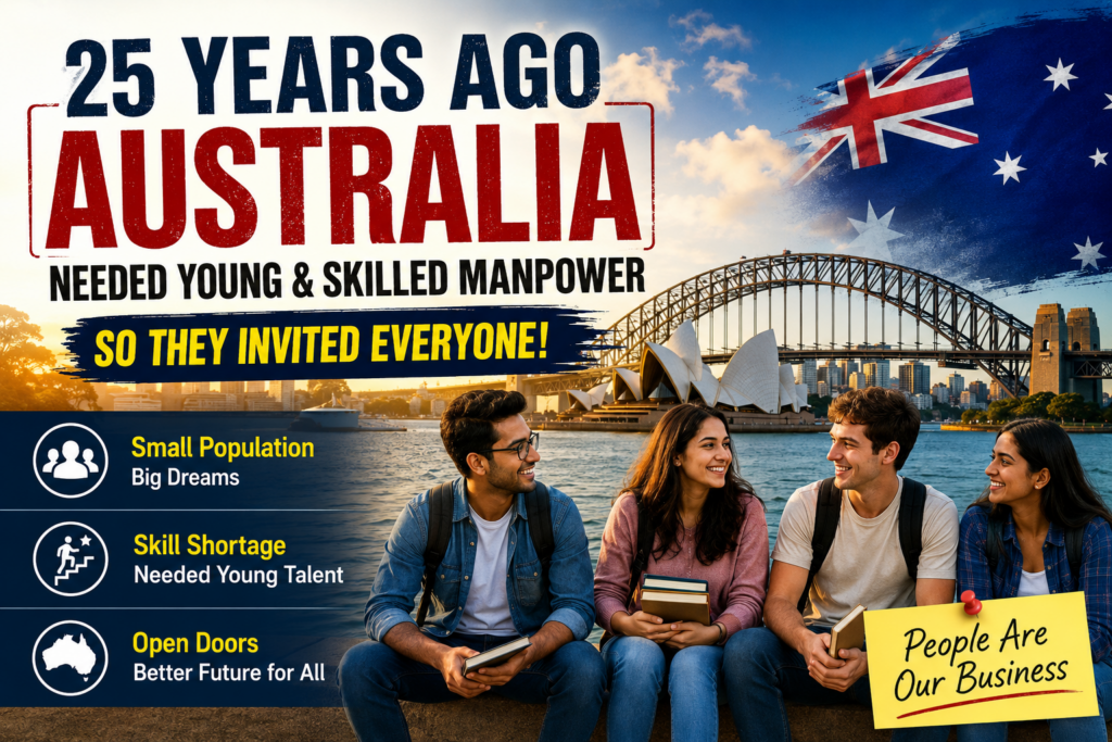 25 years ago Australia needed young and skilled workers, leading to the growth of the international student visa program and migration through education.