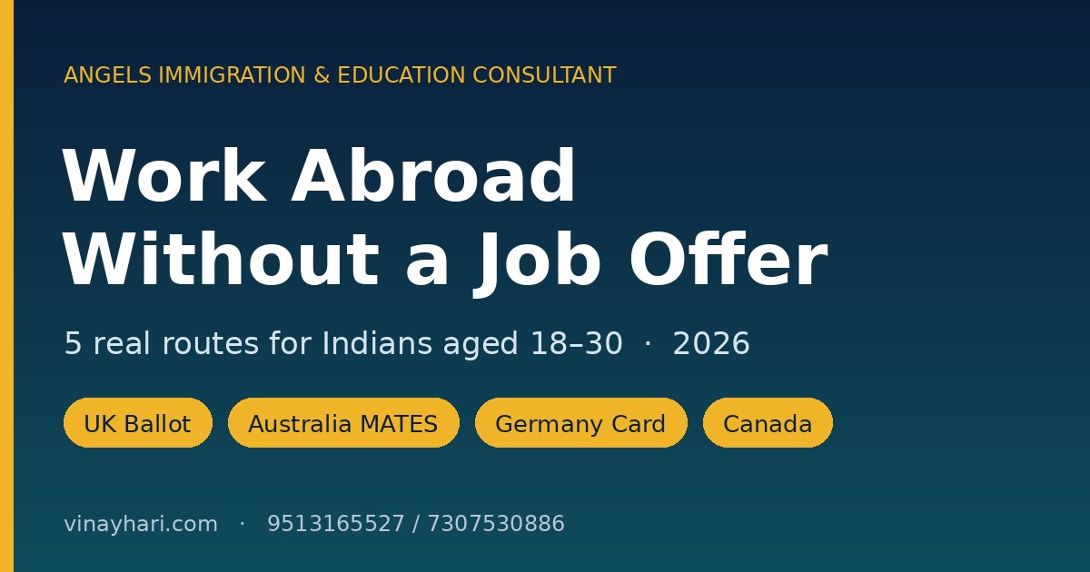 5 Ways Indians Aged 18–30 Can Work Abroad in 2026 Without a Job Offer First
